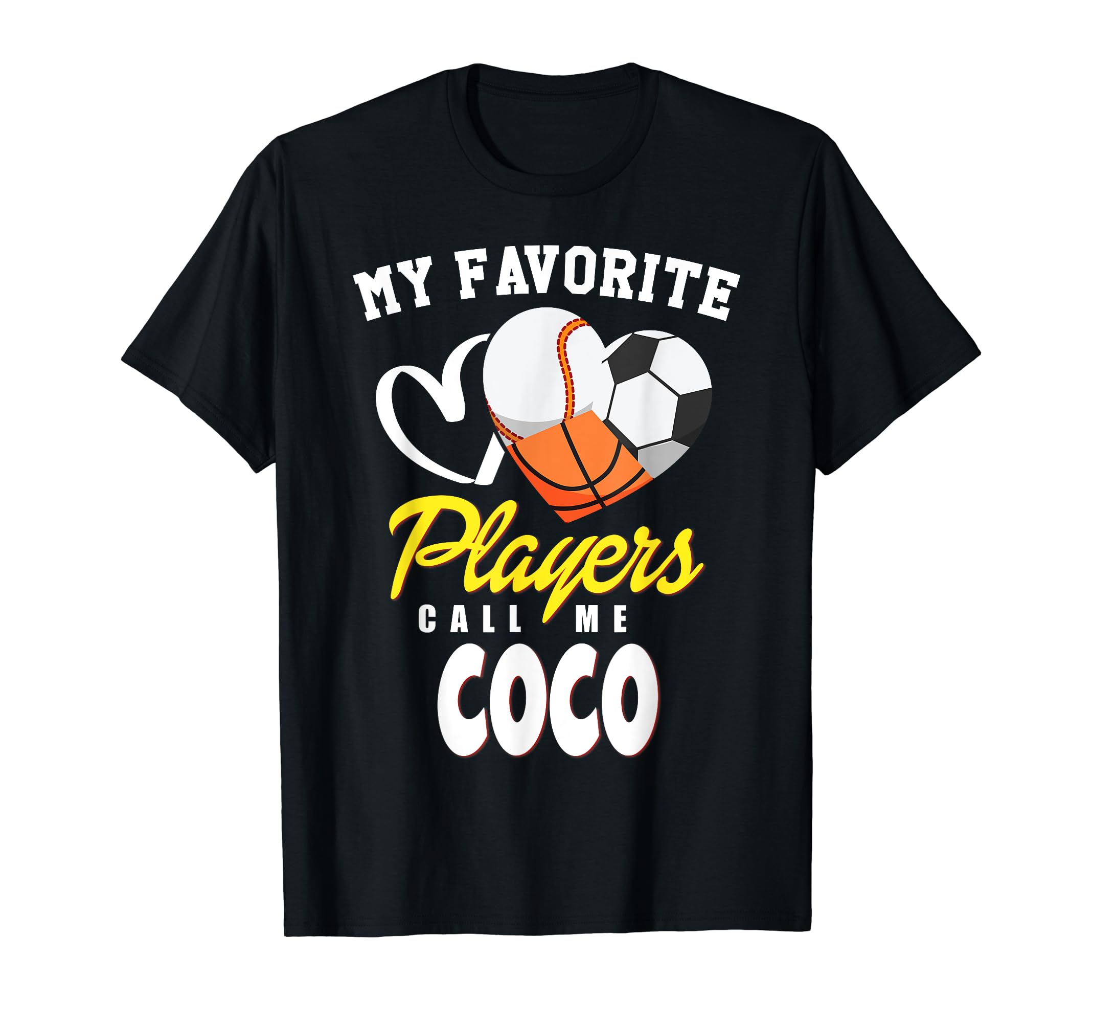 My Favorite Players Baseball Soccer T-Shirt - Novelty Apparel for Adults
