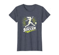 Born To Play Soccer Womens Inspirational T-Shirt - Graphic Print Men Women