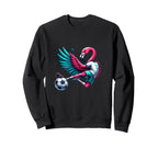 Flamingo Football Striker 11 Kicking Sweatshirt - Streetwear Style Unisex