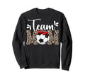 Team Mom Leopard Soccer Team Mom Sweatshirt - Minimalist Print for Adults