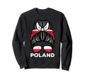 Poland Flag Polish Hairbun Sweatshirt - Streetwear Style Men Women