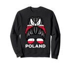 Poland Flag Polish Hairbun Sweatshirt - Streetwear Style Men Women