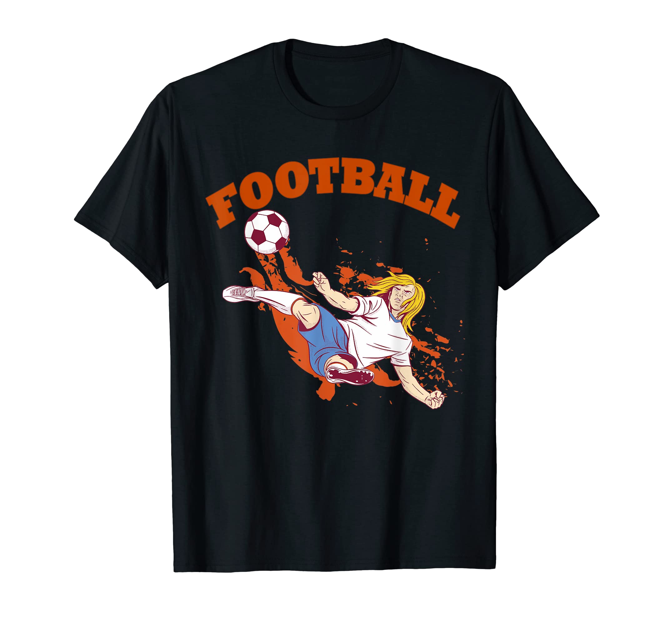 Football Scissor Kick Volley T-Shirt - Casual Everyday Wear for Adults