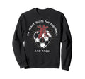 My Heart Beats Football And Tacos Sweatshirt - Minimalist Print Unisex