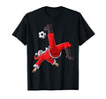 Santa Soccer Bicycle Kick Ball Sports T-Shirt - Unique Graphic Unisex