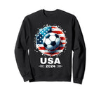 American Flag Soccer Womens Soccer Sweatshirt - Graphic Print for Adults