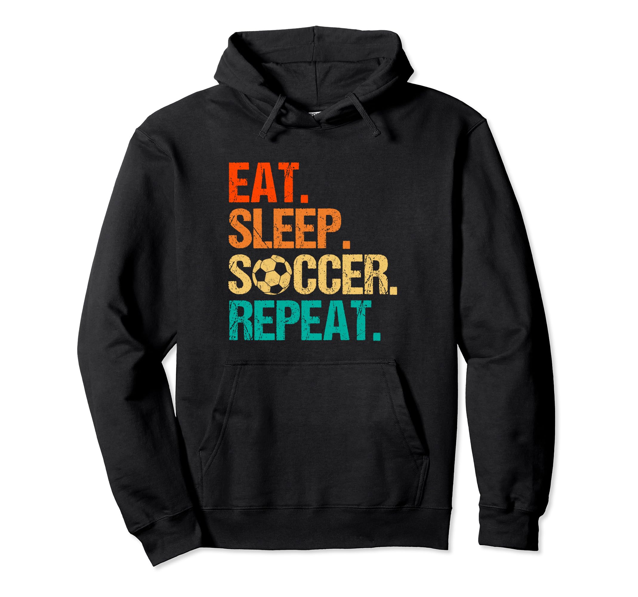 Eat Sleep Soccer Repeat Soccer Lover Hoodie - Graphic Print for Adults