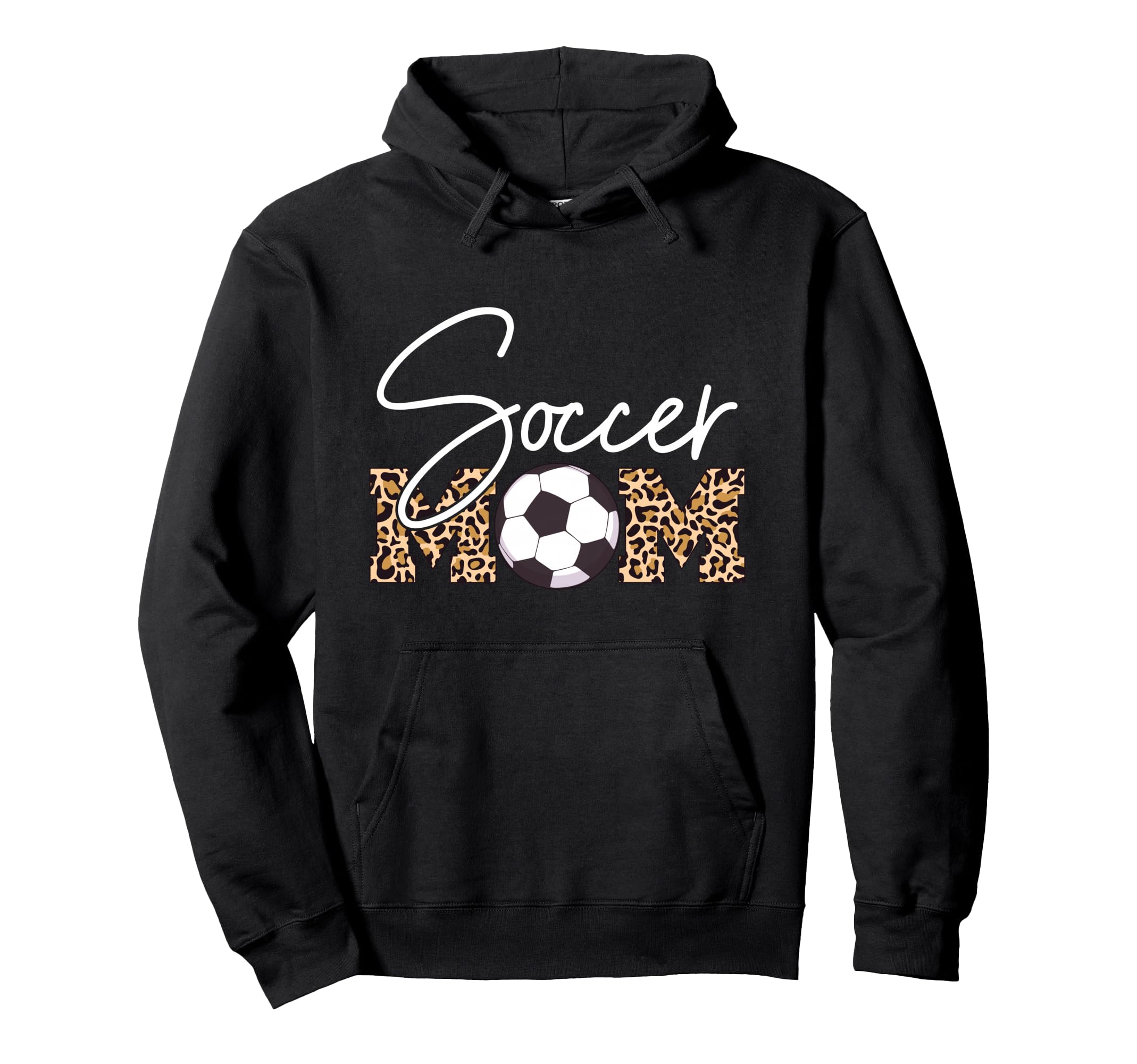 Soccer Mom Leopard Ball Hoodie - Novelty Apparel Unisex