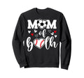 Mom Both Heart Soccer Baseball Sports Sweatshirt - Minimalist Print Unisex
