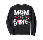 Mom Both Heart Soccer Baseball Sports Sweatshirt - Minimalist Print Unisex