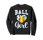 Ball Sports Heart Soccer Softball Sweatshirt - Graphic Print for Adults