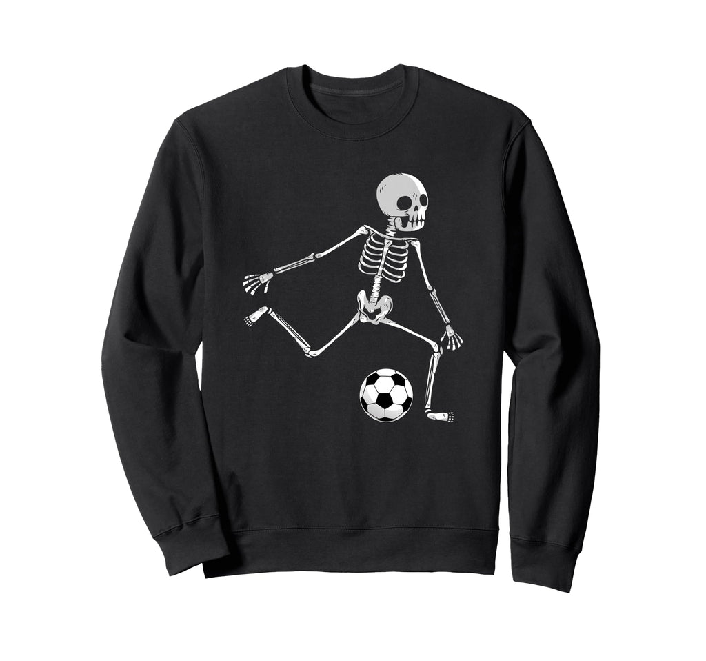 Skeleton Soccer Funny Sweatshirt - Casual Everyday Wear Men Women
