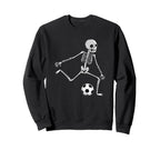 Skeleton Soccer Funny Sweatshirt - Casual Everyday Wear Men Women
