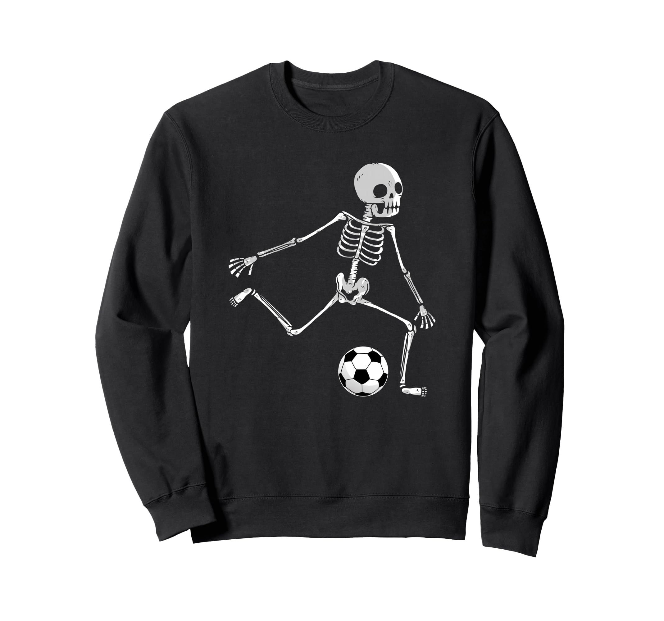 Skeleton Soccer Funny Sweatshirt - Casual Everyday Wear Men Women