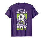 Little Brother Birthday Soccer Player Team T-Shirt - Unique Graphic Unisex