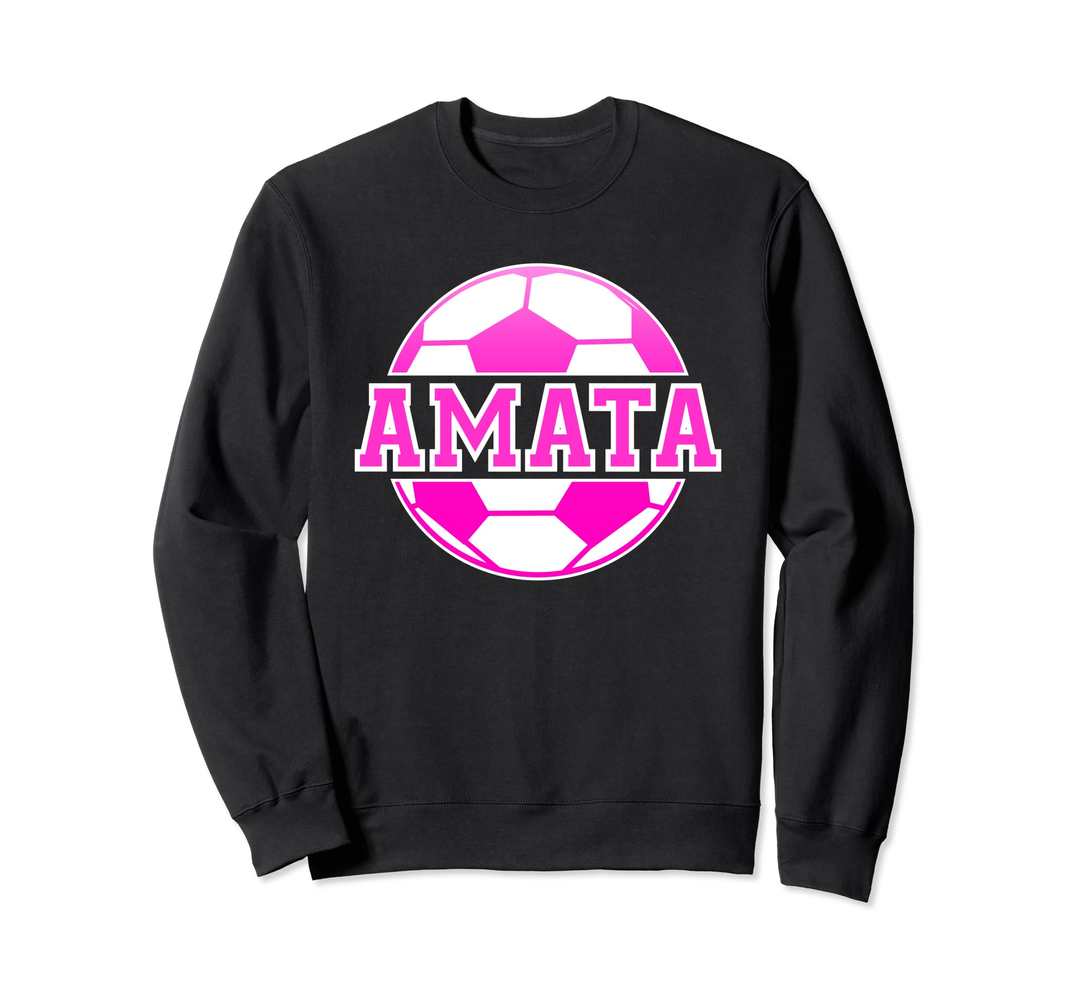 Amata Name Soccer Play Football Sweatshirt - Custom Art Print Unisex