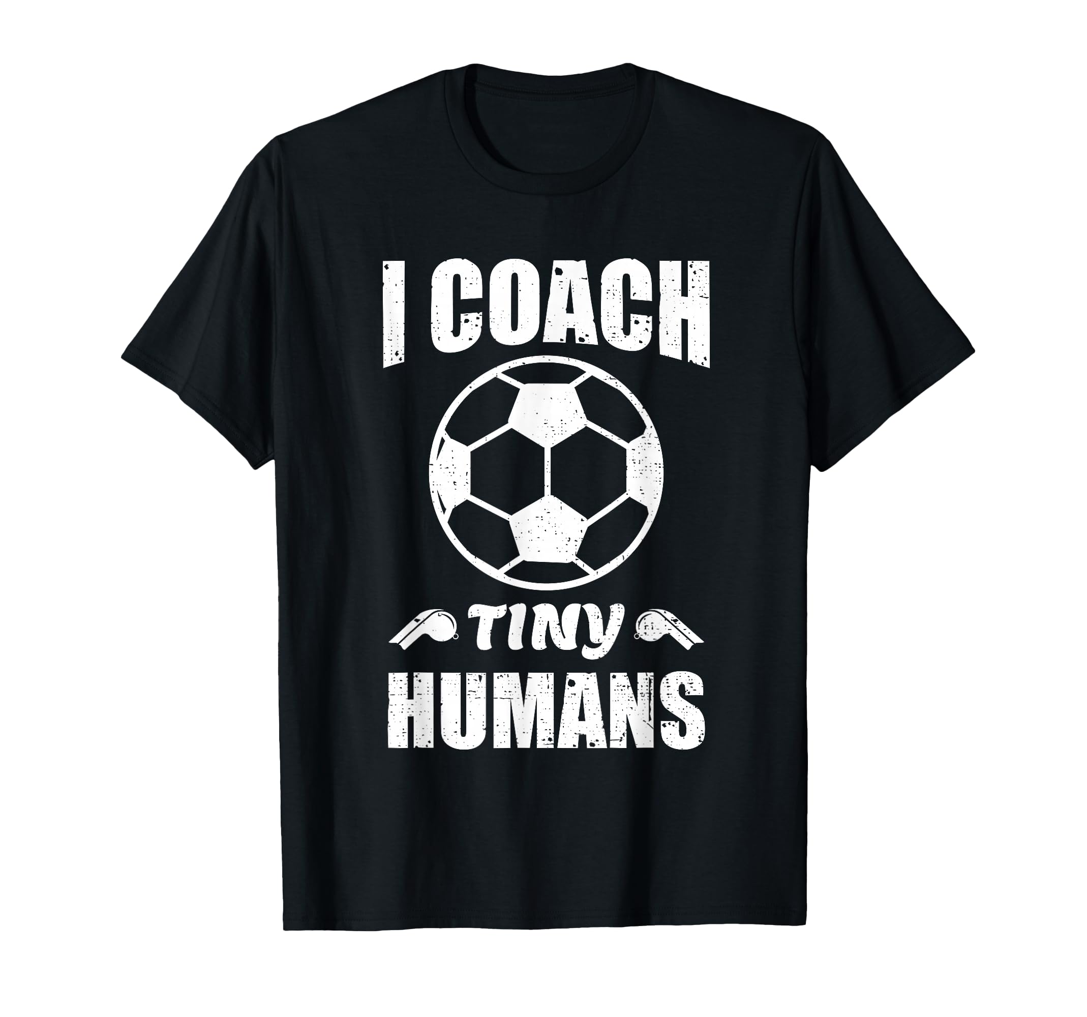 I Coach Tiny Humans Soccer Ball Fun T-Shirt - Custom Art Print for Adults