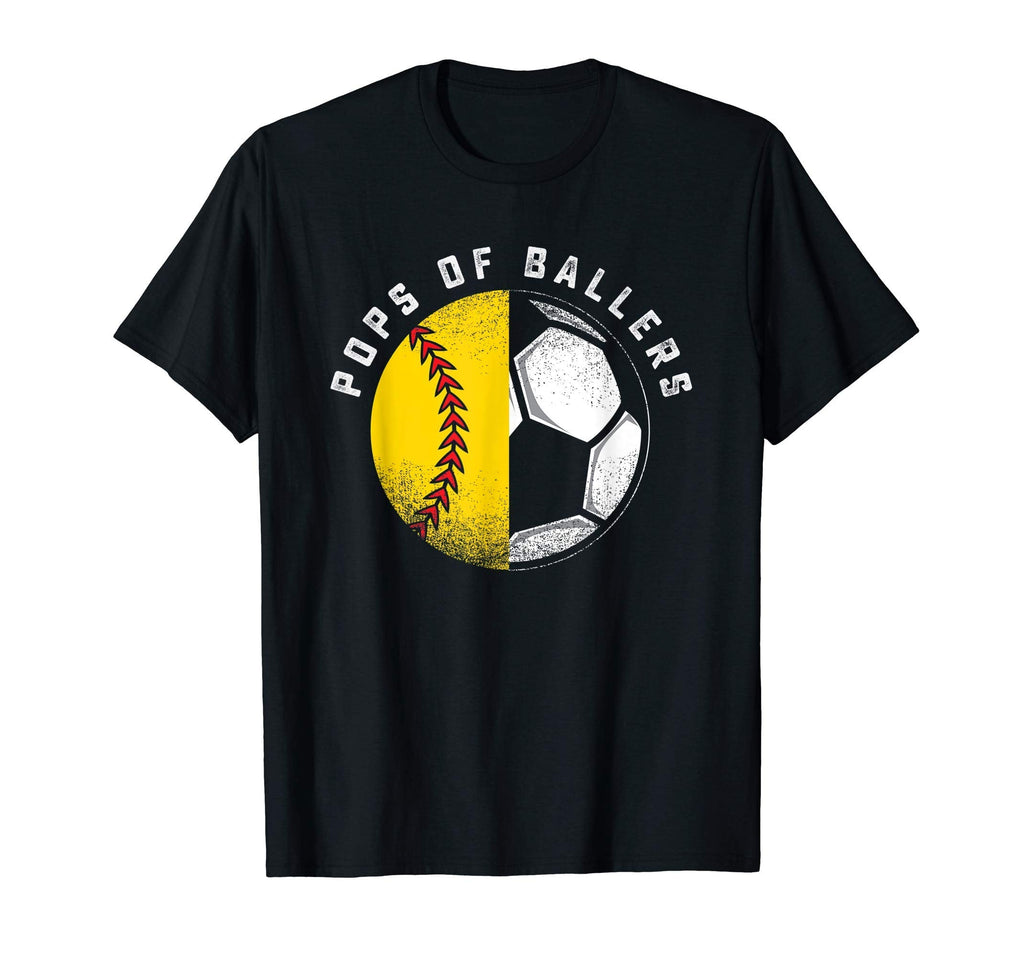 Pops Ballers Father Daughter Softball T-Shirt - Trendy Graphic for Adults