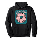Womens Soccer Game Day Ladies Heart Hoodie - Custom Art Print for Adults