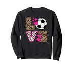 Love Soccer Leopard Soccer Sweatshirt - Trendy Graphic Unisex