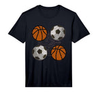 Basketball European Football T-Shirt - Casual Everyday Wear Men Women