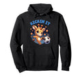 Kickin It Soccer Player Giraffe Ball Hoodie - Novelty Apparel Men Women