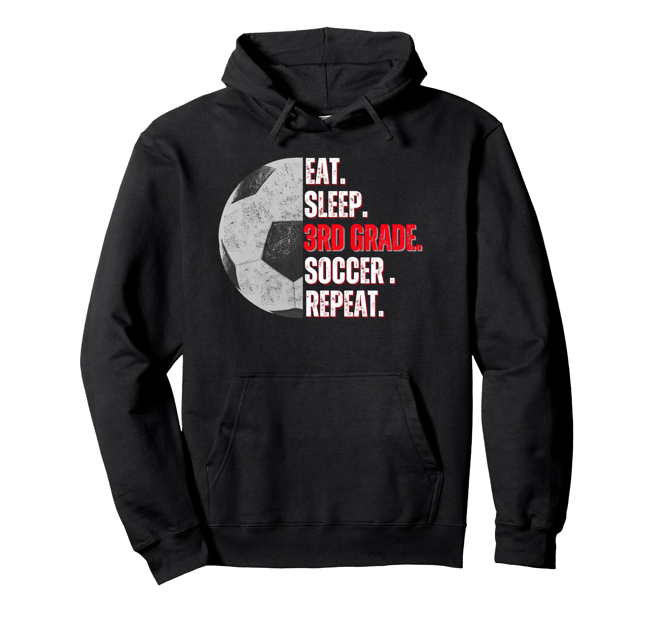 Eat Sleep 3Rd Grade Soccer Repeat Little Hoodie - Unique Graphic Unisex