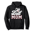 Ball Mom Soccer Volleyball Mom Hoodie - Fun Novelty Design for Adults
