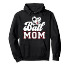 Ball Mom Soccer Volleyball Mom Hoodie - Fun Novelty Design for Adults