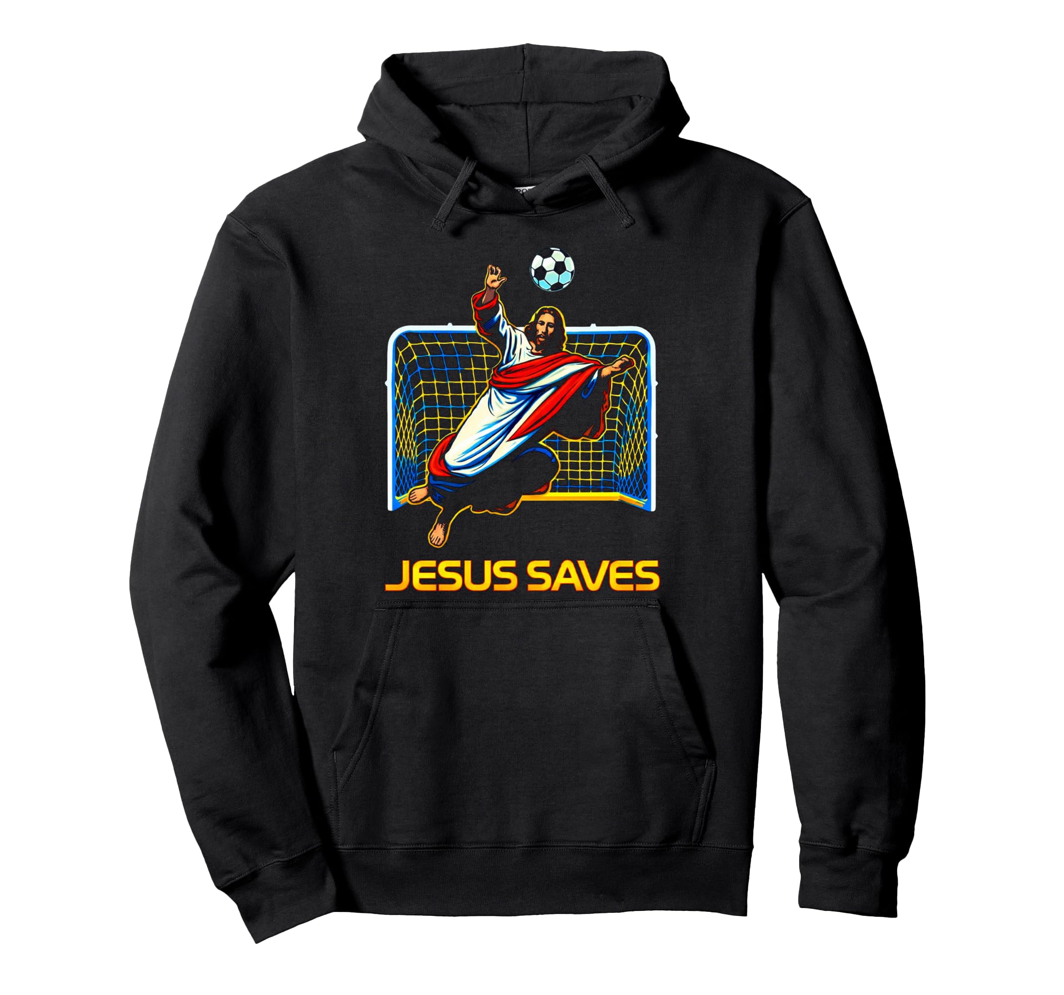 Jesus Saves Soccer Goalie Christian Hoodie - Unique Graphic Men Women