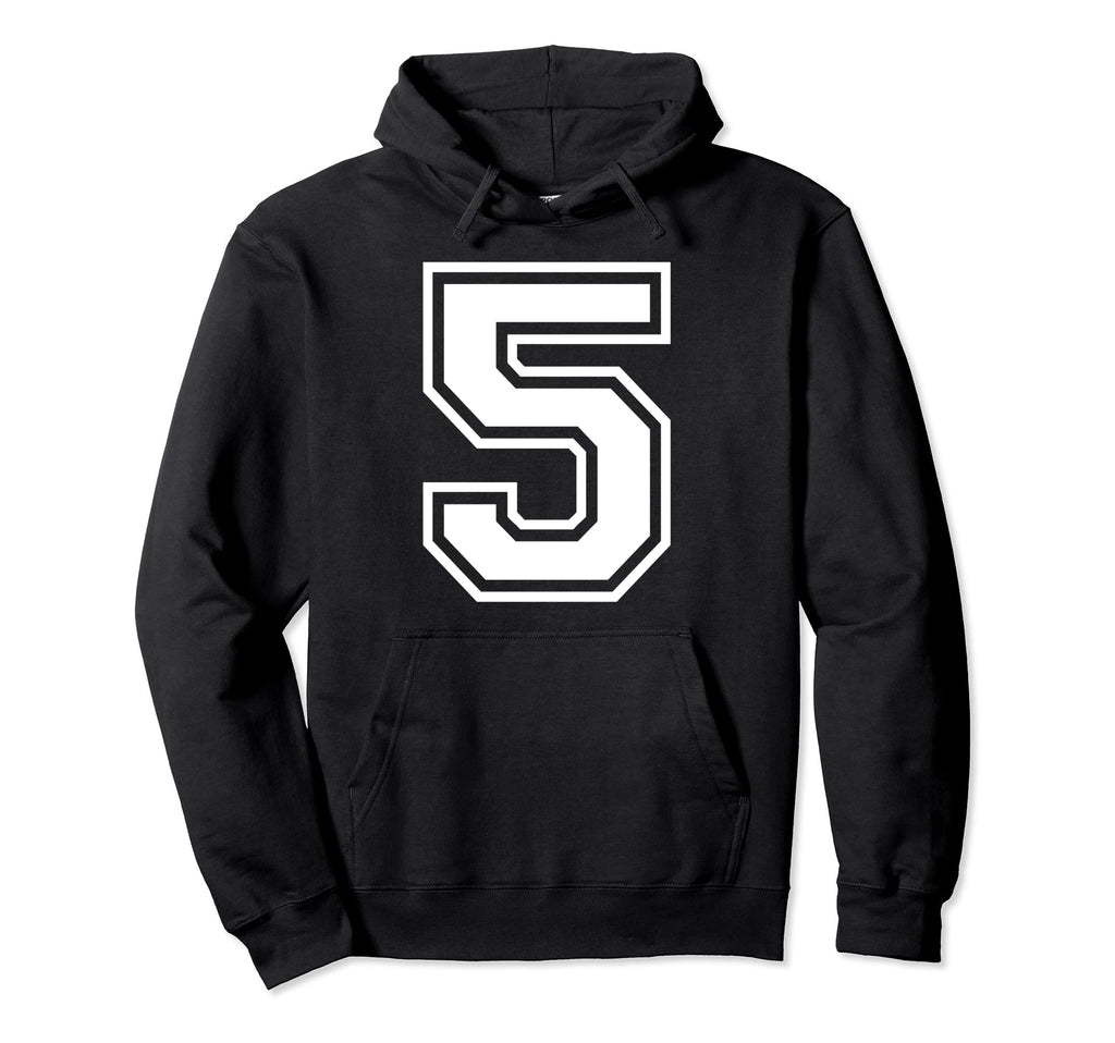 Number Sports 5 Varsity College Team Hoodie - Custom Art Print for Adults