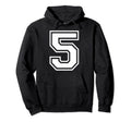 Number Sports 5 Varsity College Team Hoodie - Custom Art Print for Adults
