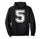 Number Sports 5 Varsity College Team Hoodie - Custom Art Print for Adults