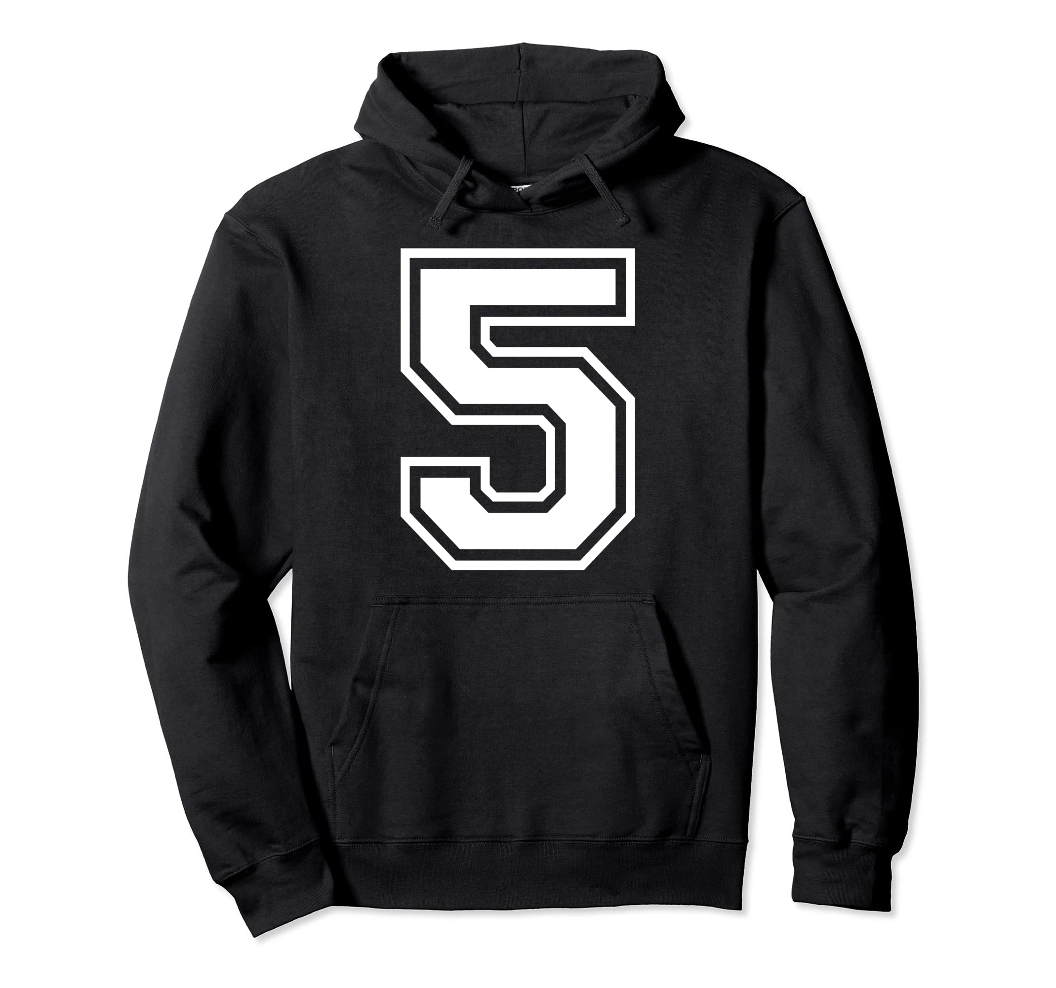 Number Sports 5 Varsity College Team Hoodie - Custom Art Print for Adults