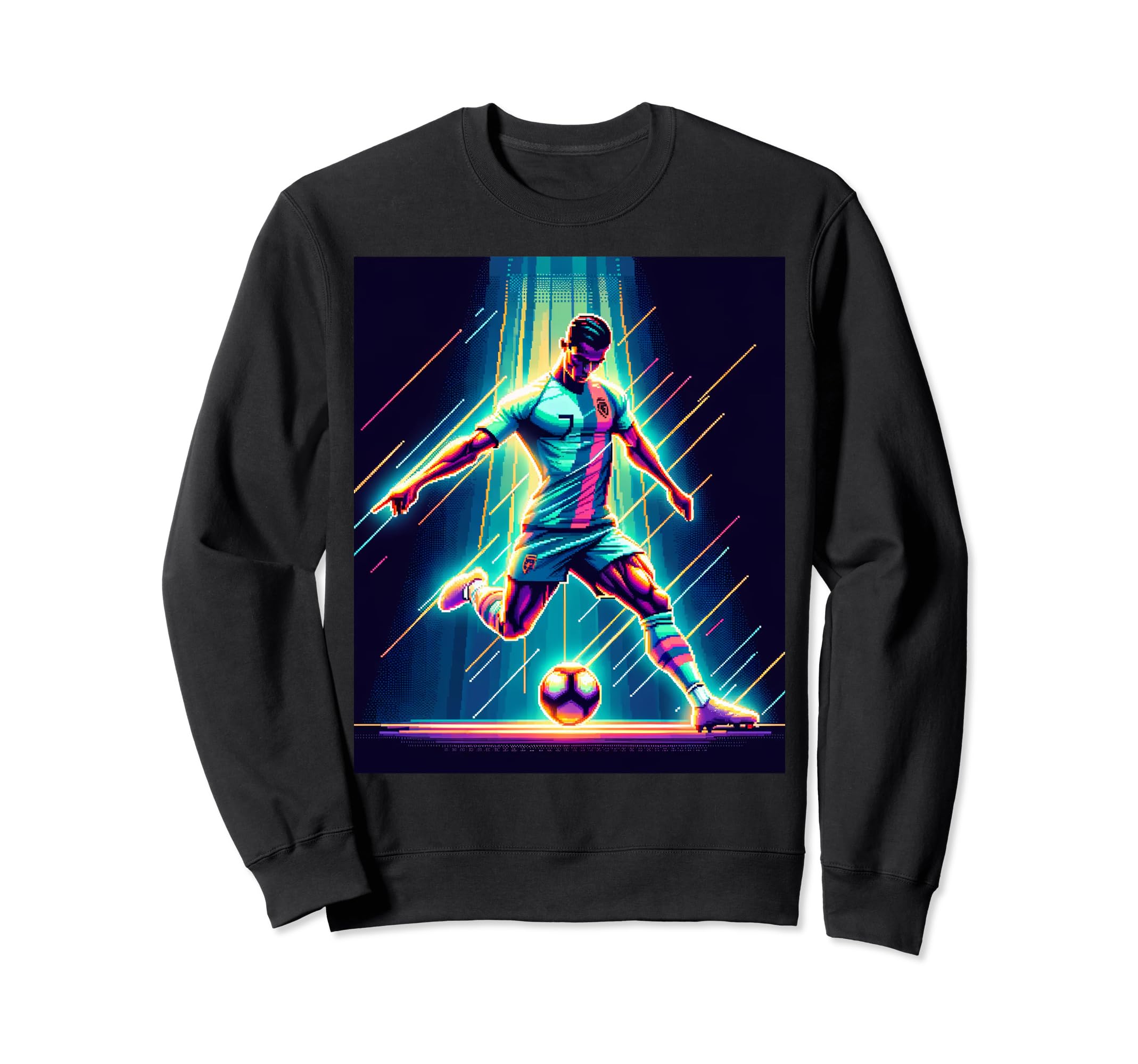 Football Star Gaming Arcade Sweatshirt - Aesthetic Graphic for Adults