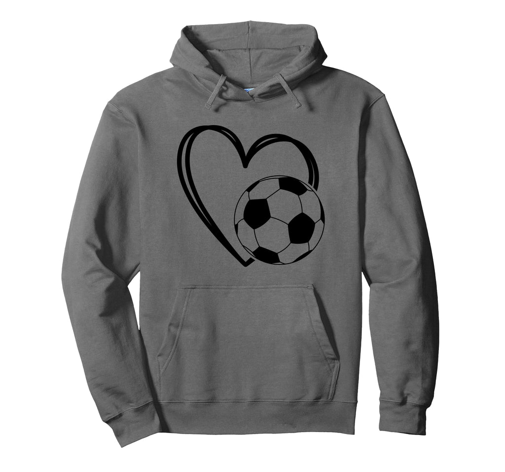 Soccer Ball Heart Soccer Mom Soccer Hoodie - Custom Art Print for Adults