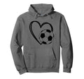 Soccer Ball Heart Soccer Mom Soccer Hoodie - Custom Art Print for Adults
