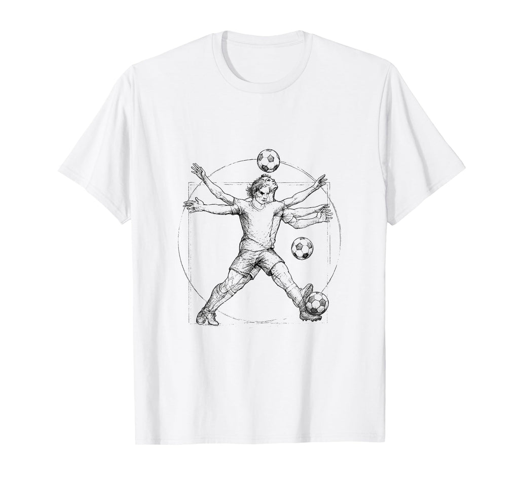 Vitruvian Soccer Futbol Love T-Shirt - Streetwear Style Unisex