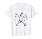 Vitruvian Soccer Futbol Love T-Shirt - Streetwear Style Unisex