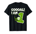 Goooal I Am 1 Soccer Sport First Birthday T-Shirt - Streetwear Style Unisex