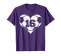 Soccer Number 16 Jersey Funny Soccer T-Shirt - Aesthetic Graphic Men Women