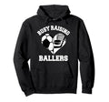Busy Raising Ballers Soccer Hockey Hoodie - Fun Novelty Design for Adults