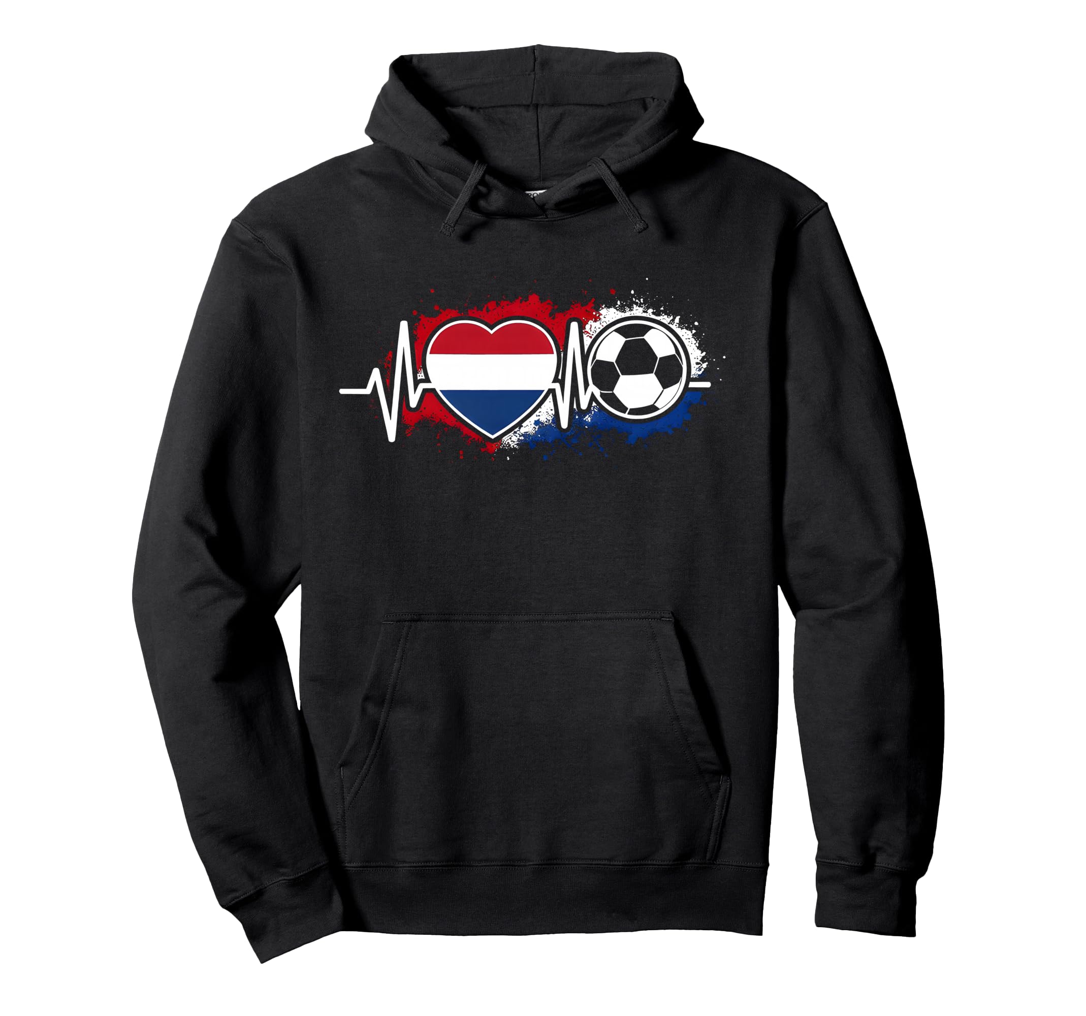 Netherlands Flag Heartbeat Football Holland Hoodie - Unique Graphic Unisex