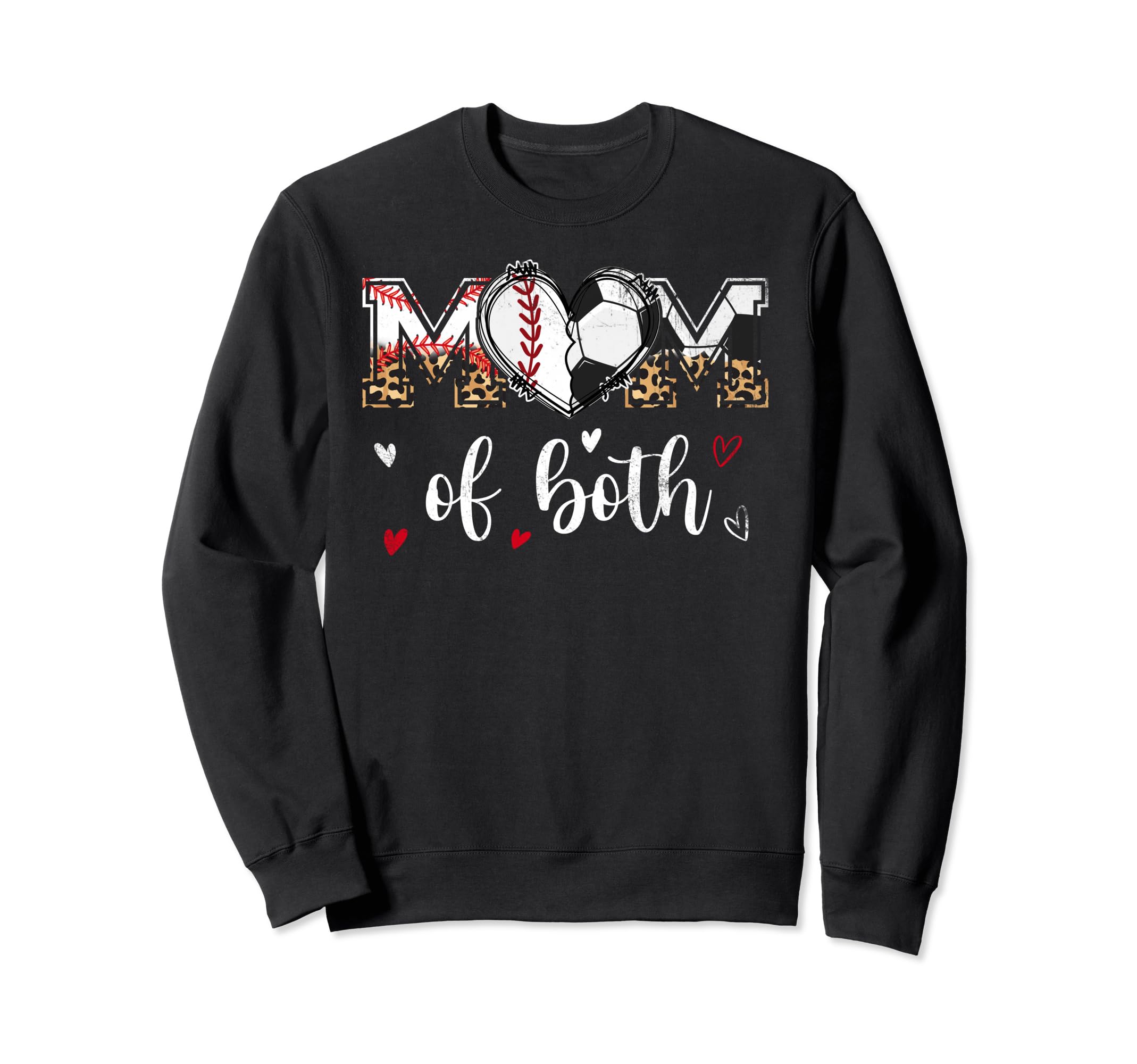 Mom Both Baseball Soccer Heart Sweatshirt - Streetwear Style Men Women