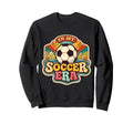 My Soccer Era Groovy Player Coach Sweatshirt - Minimalist Print for Adults