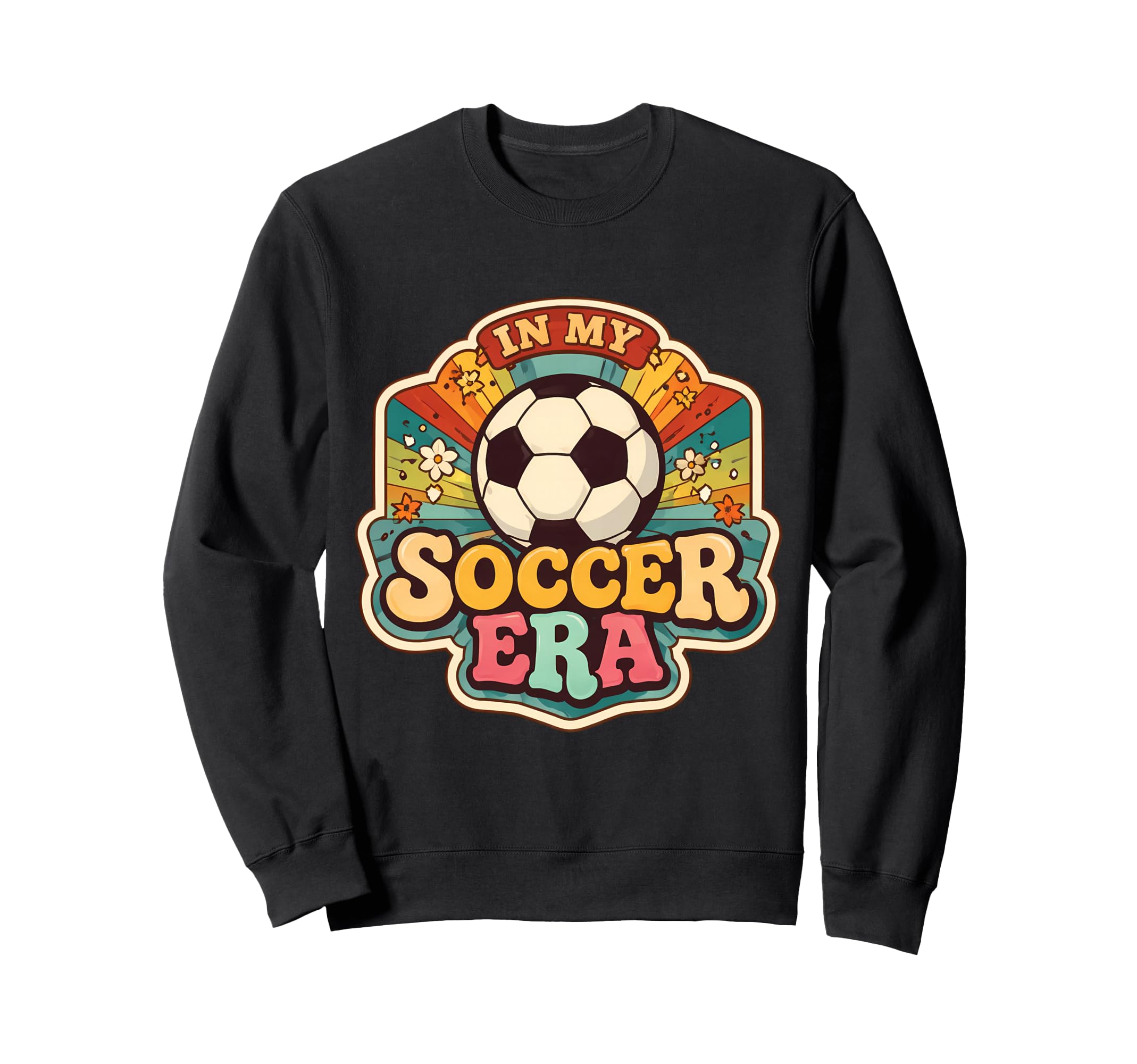 My Soccer Era Groovy Player Coach Sweatshirt - Minimalist Print for Adults
