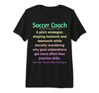Funny Soccer Coach Tri Blend T-Shirt - Custom Art Print Unisex