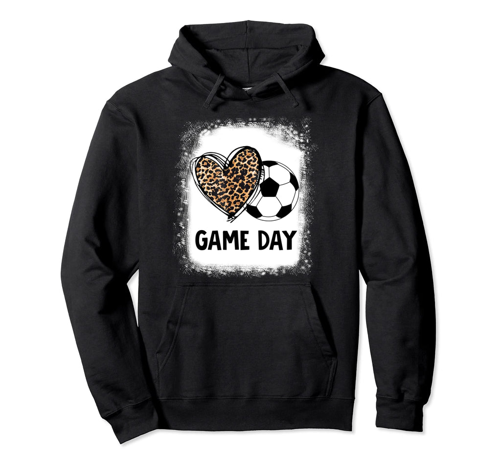 Game Day Soccer Decorations Leopard Hoodie - Custom Art Print for Adults