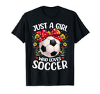 Soccer Sports Lover Flower Just Who T-Shirt - Unique Graphic for Adults