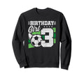 Soccer Birthday Party 3 Year Old 3Rd Sweatshirt - Graphic Print Unisex